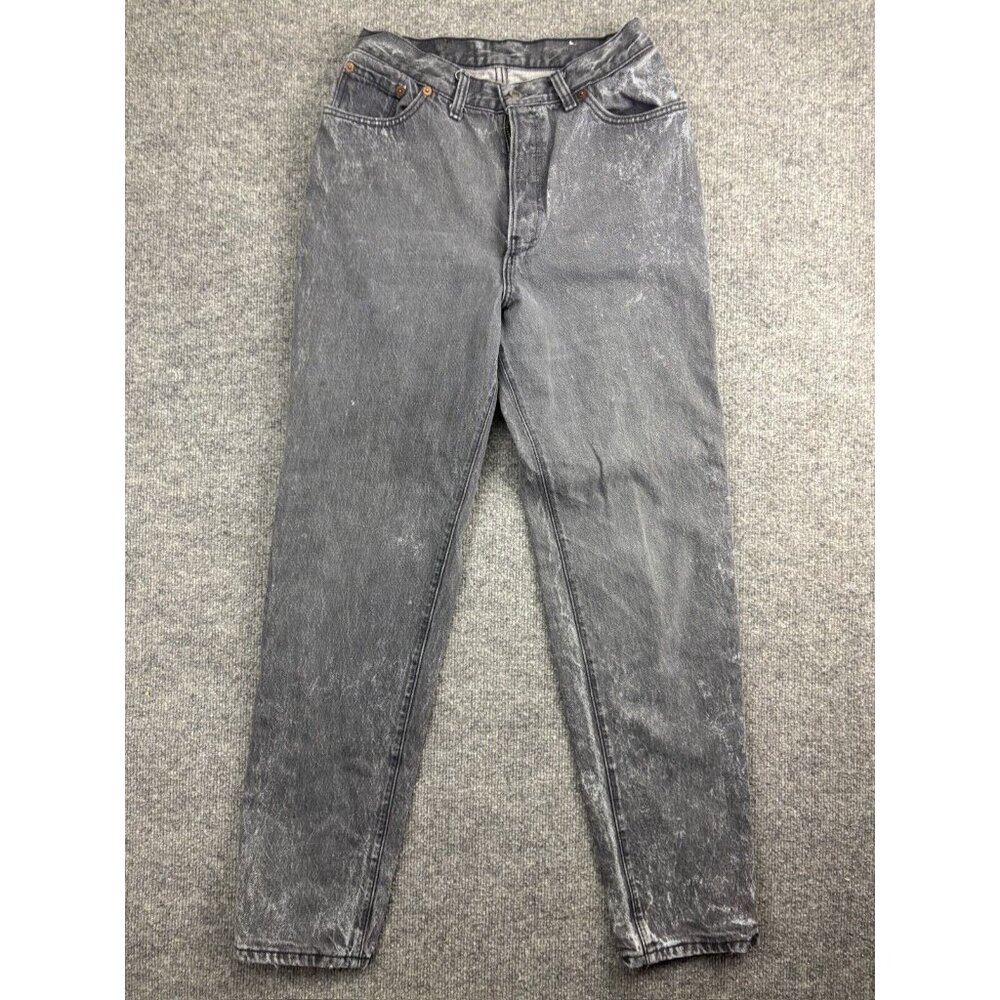 Vintage Levis 501 Denim Jeans Made in USA Women's 11‎ Black Mom Hi Rise 1960s